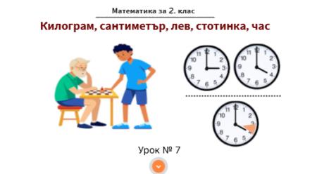 Урок № 7. Килограм, сантиметър, лев, стотинка, час